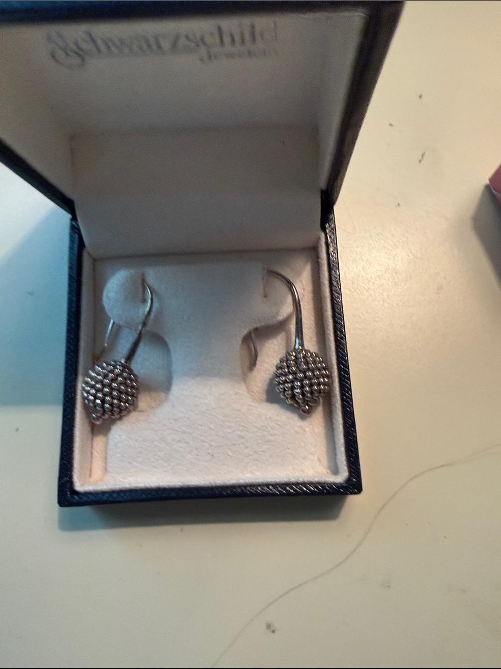 LAGOS Silver Textured Bead Drop Earrings
